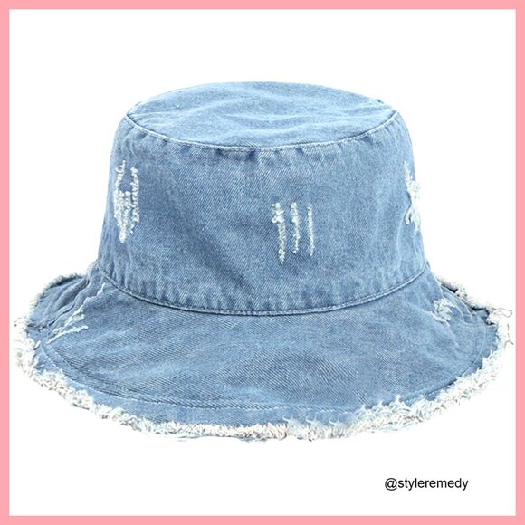 Washed Cotton Bucket Hat Packable Sun Protection Unisex main image 6